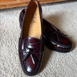 Cole Haan Burgundy Leather Tassel Loafers